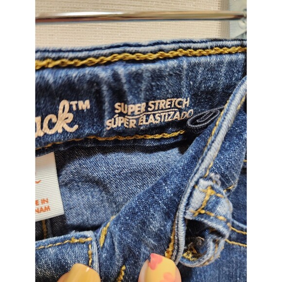 Cat & Jack Girls 10 Blue Jean Denim Straight Leg Super Stretchy Adjustable Waist - Picture 9 of 16